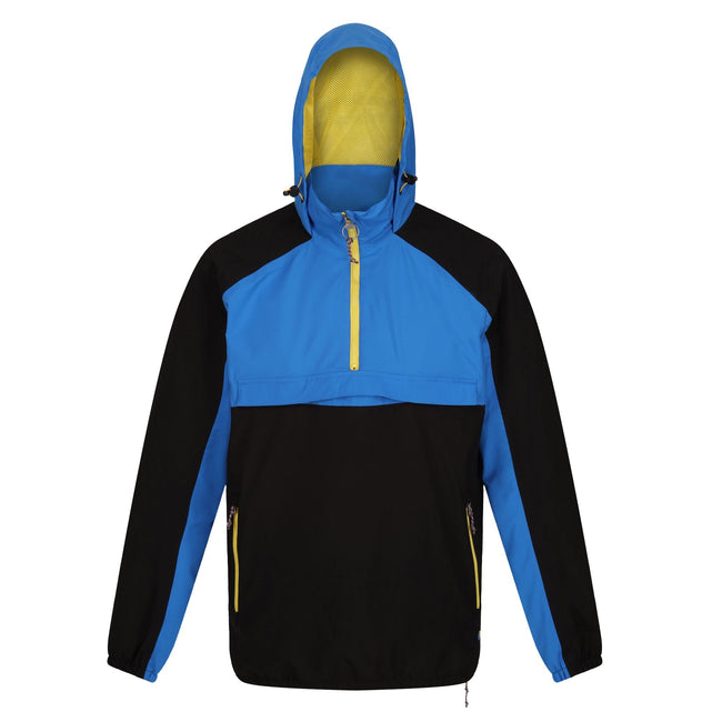 Black-Strong Blue - Front - Regatta Mens Anorak Vintage Overhead Soft Shell Jacket