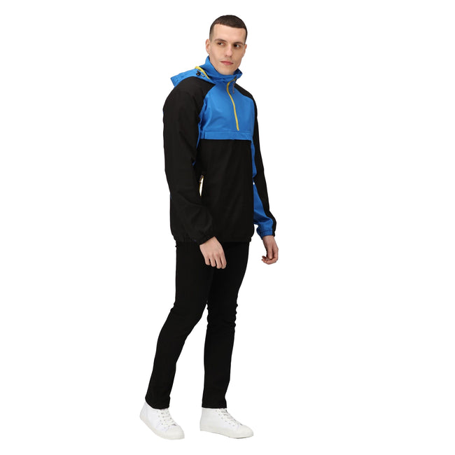 Black-Strong Blue - Lifestyle - Regatta Mens Anorak Vintage Overhead Soft Shell Jacket