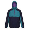 Navy-Spruce - Front - Regatta Mens Anorak Vintage Overhead Soft Shell Jacket