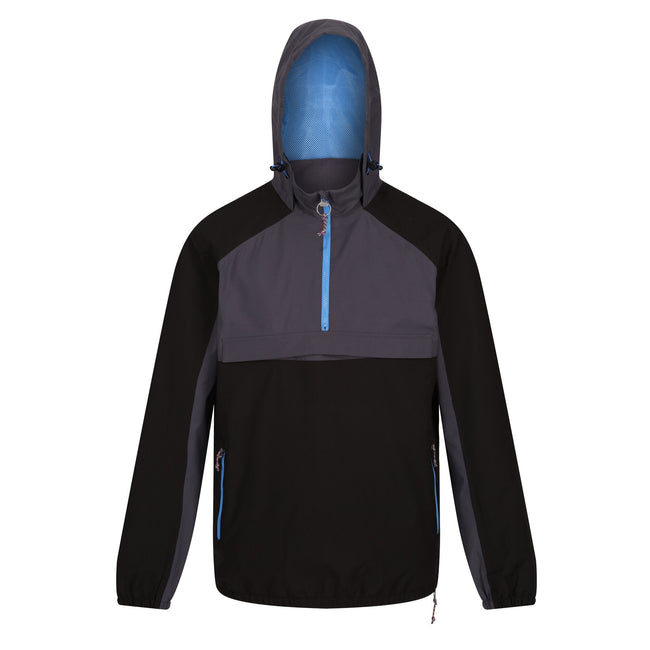 Black-Seal Grey - Front - Regatta Mens Anorak Vintage Overhead Soft Shell Jacket