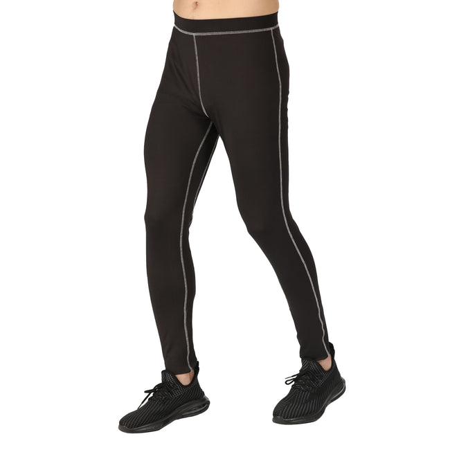 Black - Side - Regatta Mens Pro Base Layer Bottoms