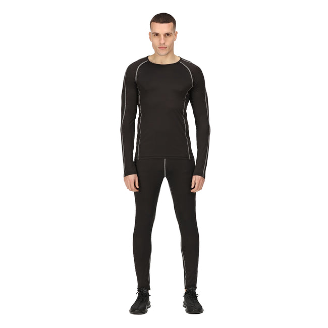 Black - Pack Shot - Regatta Mens Pro Base Layer Bottoms