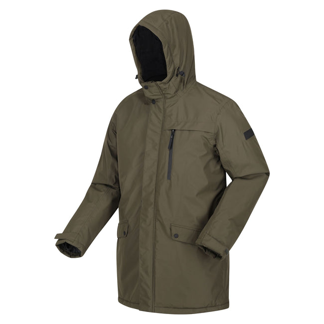 Dark Khaki - Side - Regatta Mens Penbreak Waterproof Jacket