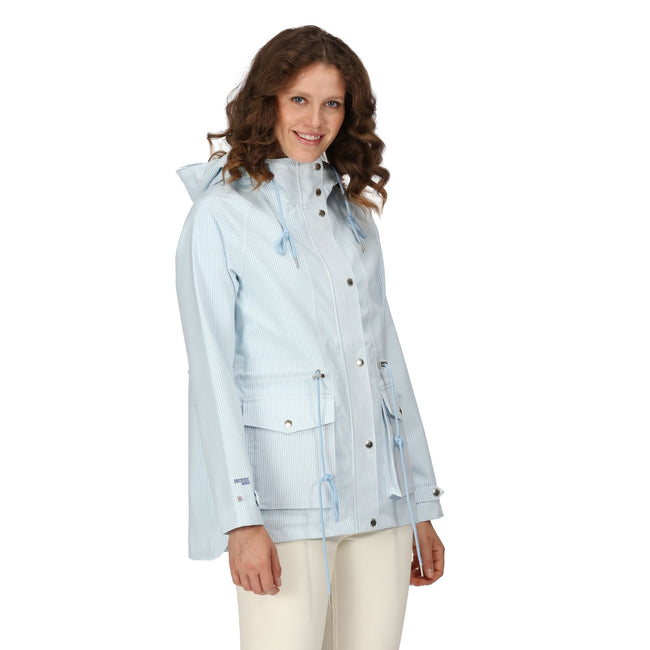 Powder Blue - Pack Shot - Regatta Womens-Ladies Birdie Waterproof Jacket