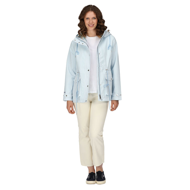 Powder Blue - Close up - Regatta Womens-Ladies Birdie Waterproof Jacket