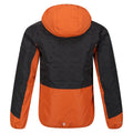Black-Burnt Copper - Back - Regatta Childrens-Kids Volcanics VII Reflective Waterproof Jacket