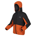 Black-Burnt Copper - Side - Regatta Childrens-Kids Volcanics VII Reflective Waterproof Jacket