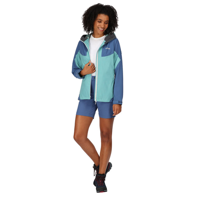 Bristol Blue-Dusty Denim - Pack Shot - Regatta Womens-Ladies Raddick Waterproof Jacket