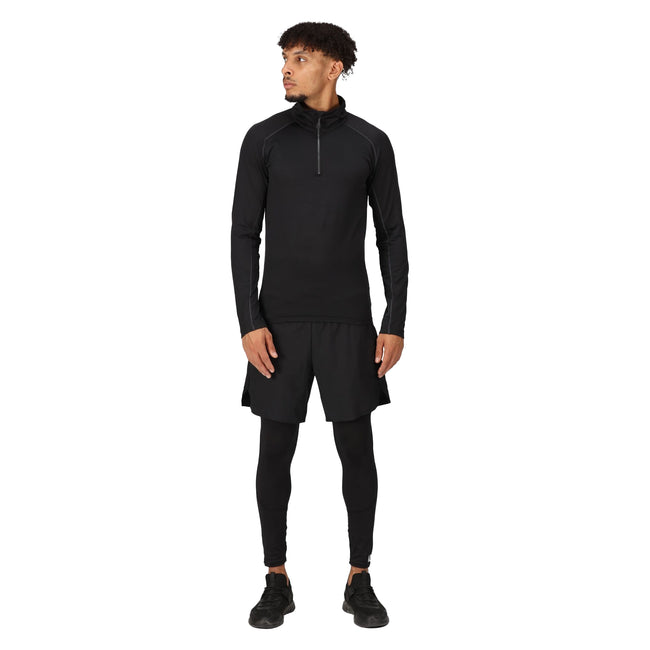 Black - Lifestyle - Regatta Mens Core Stretch Half Zip Midlayer