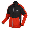 Rusty Orange-Ash - Side - Regatta Mens Yare VII Full Zip Soft Shell Jacket