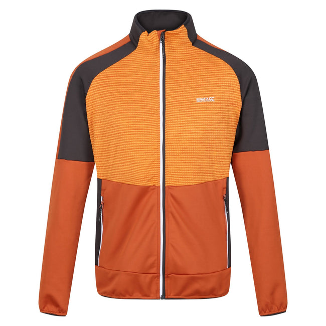 Burnt Copper-Orange Pepper - Front - Regatta Mens Yare VII Full Zip Soft Shell Jacket