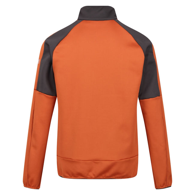 Burnt Copper-Orange Pepper - Back - Regatta Mens Yare VII Full Zip Soft Shell Jacket
