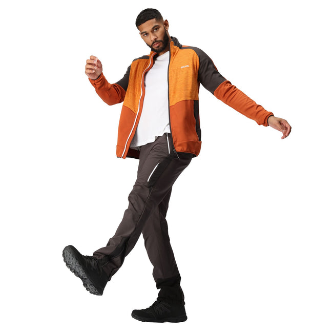 Burnt Copper-Orange Pepper - Lifestyle - Regatta Mens Yare VII Full Zip Soft Shell Jacket