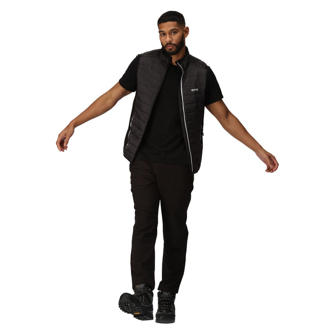 Ash-Black - Pack Shot - Regatta Mens Halton VII Padded Vest