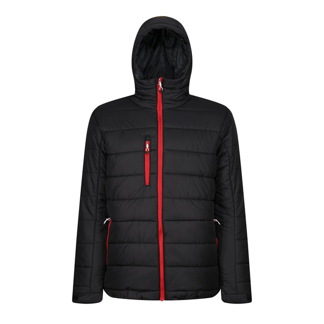 Black-Classic Red - Front - Regatta Mens Navigate Thermal Padded Jacket