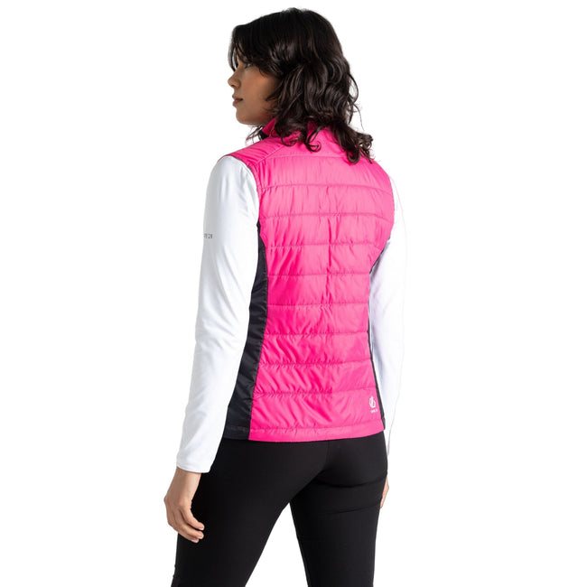 Pure Pink-Black - Pack Shot - Dare 2B Womens-Ladies Ascending Vest
