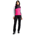 Pure Pink-Black - Close up - Dare 2B Womens-Ladies Ascending Vest