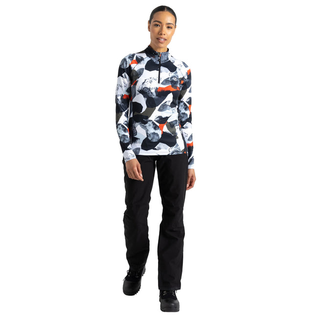 Lichen Green - Close up - Dare 2B Womens-Ladies Divulge Abstract Core Stretch Lightweight Midlayer