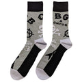 Black-Gray-White - Back - CBGB Unisex Adult Logo Socks