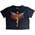 Navy Blue - Front - Nirvana Womens-Ladies Angelic Cotton Crop Top
