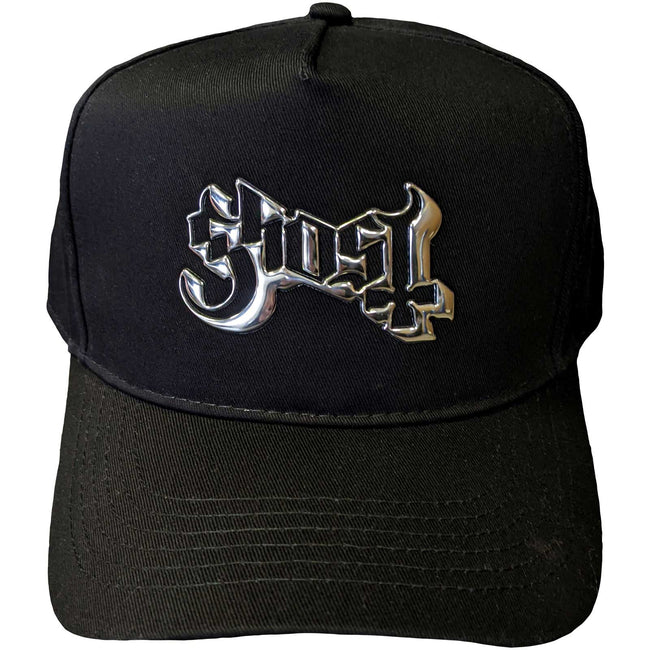 Black-Sonic Silver - Front - Ghost Unisex Adult Logo Baseball Cap
