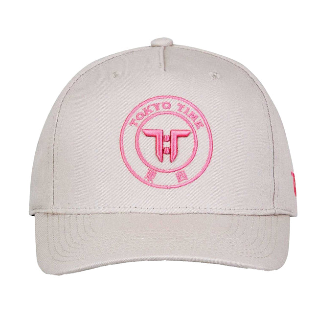 Gray-Pink - Front - Tokyo Time Unisex Adult Core Logo Baseball Cap