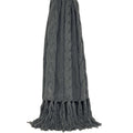Graphite - Front - Riva Home Santana Knitted Tassle Throw