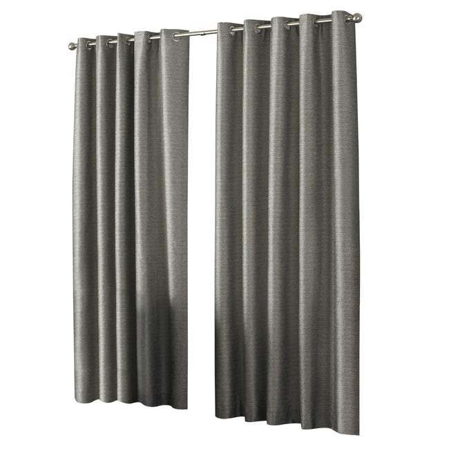 Taupe - Front - Riva Home Viceroy Ringtop Eyelet Curtains