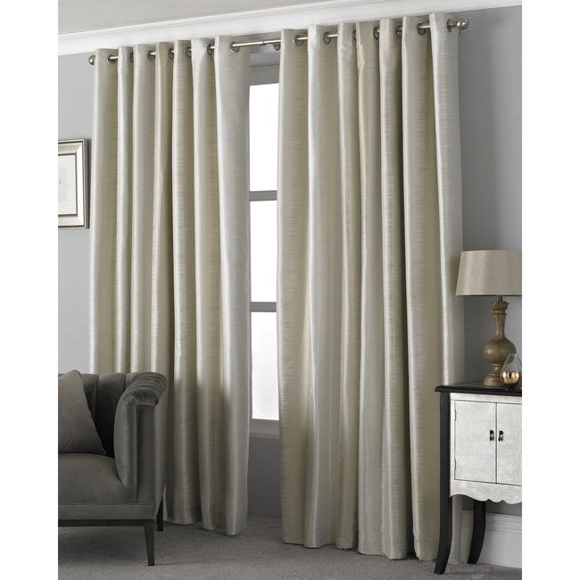 Champagne - Front - Riva Home Hurlingham Ringtop Eyelet Curtains