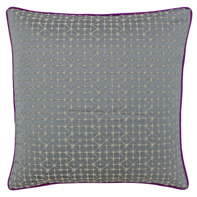 Silver-Magenta - Front - Riva Paoletti Pimlico Throw Pillow Cover
