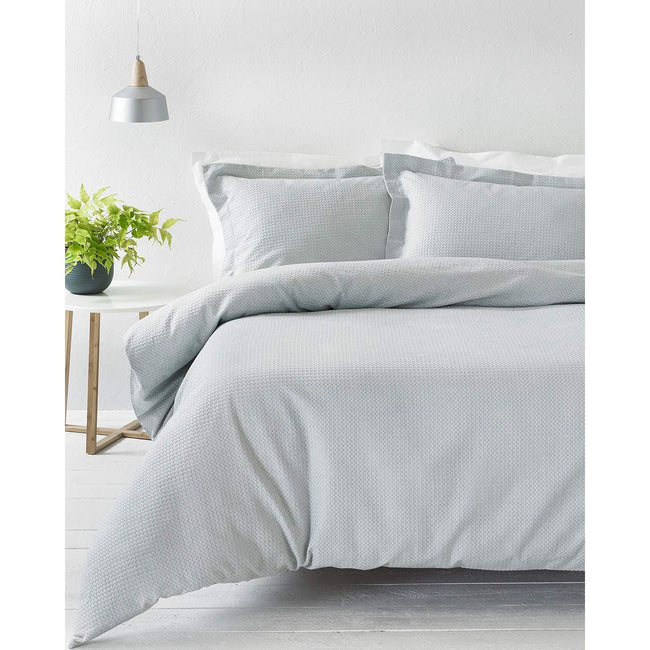 Silver - Front - Linen Yard Waffle Duvet Set