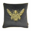 Charcoal Gray - Front - Riva Home Cerana Bee Design Cushion Cover