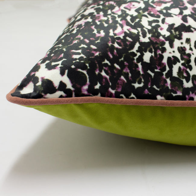 Rose-Green - Pack Shot - Mika Cushion Cover with Reversible Colors