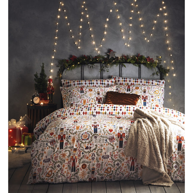 Multicolored - Front - Furn Hand-drawn Nutcracker Single Duvet Cover Set
