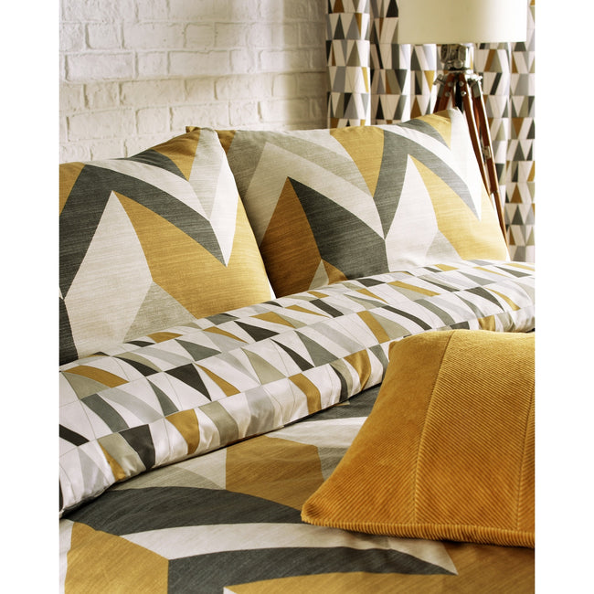 Charcoal-Gold - Side - Furn Renovate Duvet Cover Set