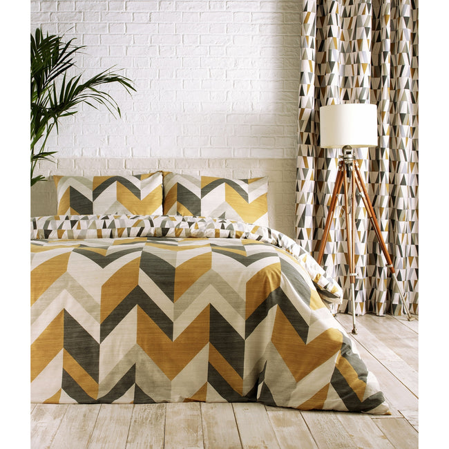 Charcoal-Gold - Front - Furn Renovate Duvet Cover Set