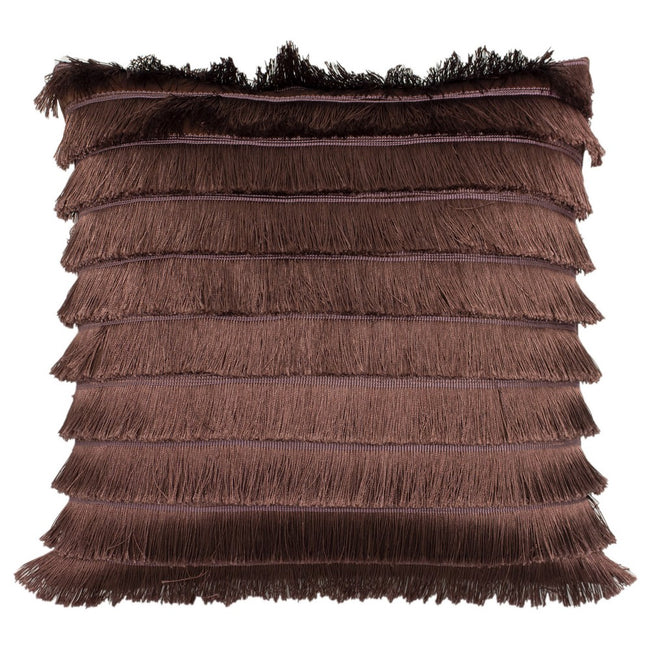 Rock Rose - Front - Furn Flicker Tiered Fringe Cushion Cover