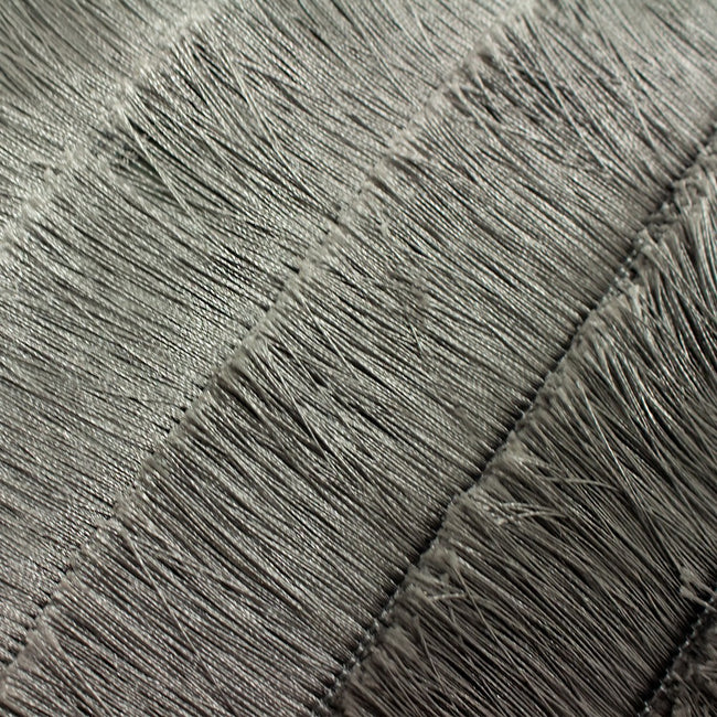 Silver - Pack Shot - Furn Flicker Tiered Fringe Cushion Cover