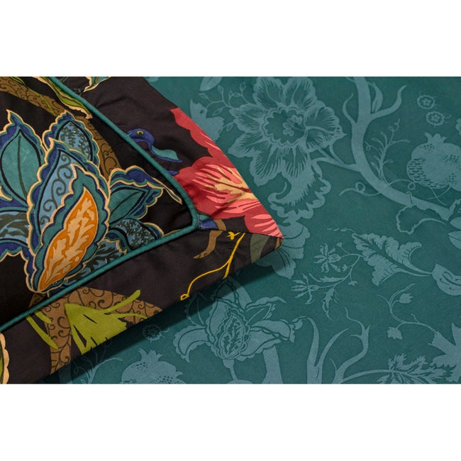 Black-Multicolored - Close up - Riva Paoletti Botanist Duvet Set