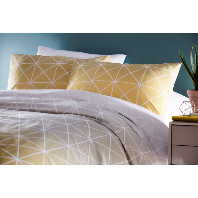 Ochre-Gray - Side - Furn Spectrum Ochre Duvet Set