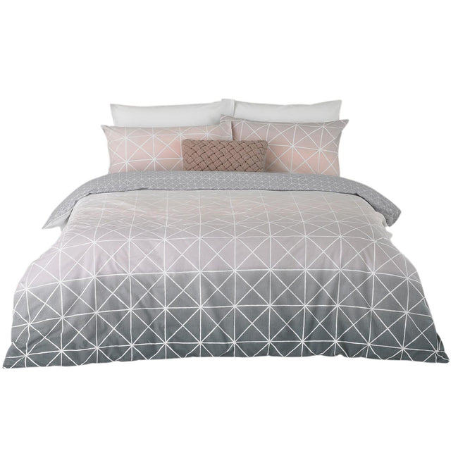 Grey-Pink - Front - Furn Spectrum Ochre Duvet Set