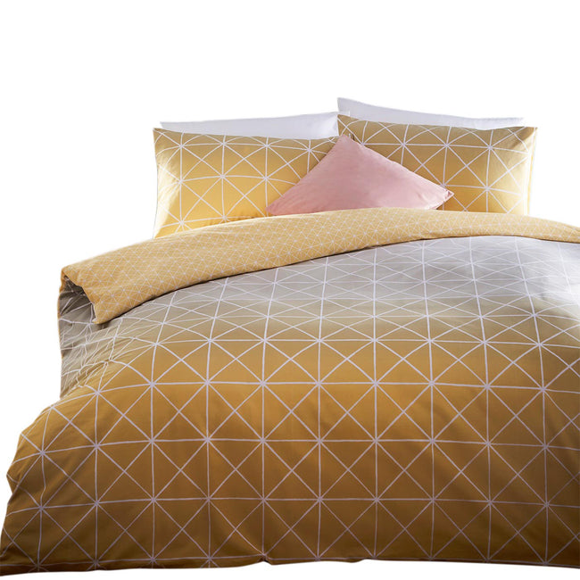 Ochre-Gray - Front - Furn Spectrum Ochre Duvet Set