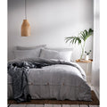 Gray - Front - The Linen Yard Holbury Duvet Set