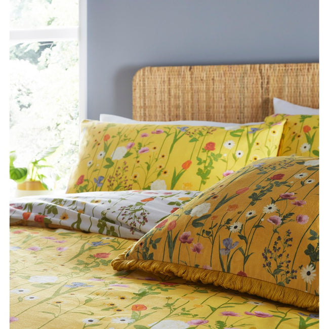 Yellow - Back - Furn Fleura Duvet Set