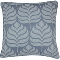 Blue - Front - Paoletti Horto Leaf Cushion Cover