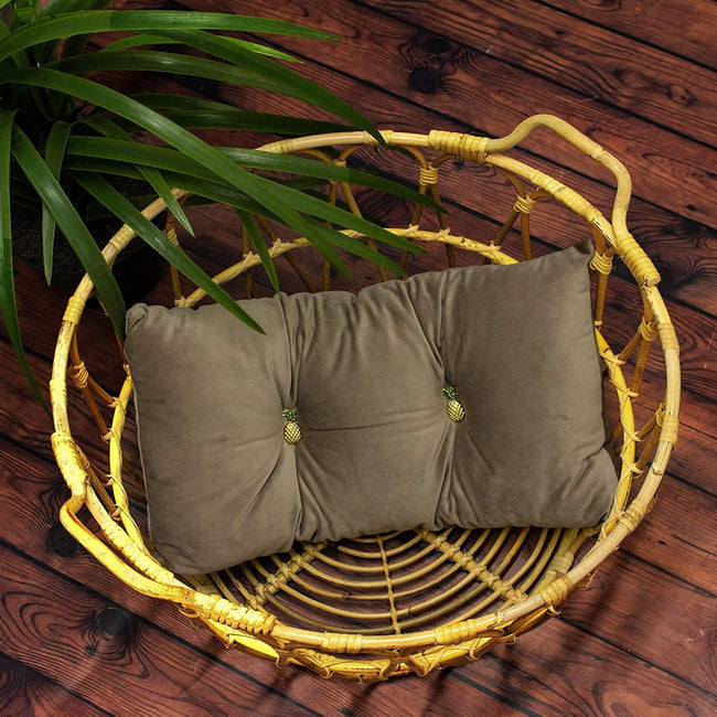 Gray - Back - Paoletti Pineapple Filled Cushion