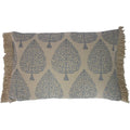 Silver-Gray - Front - Riva Home Tulsa Leaf Print Cushion Cover