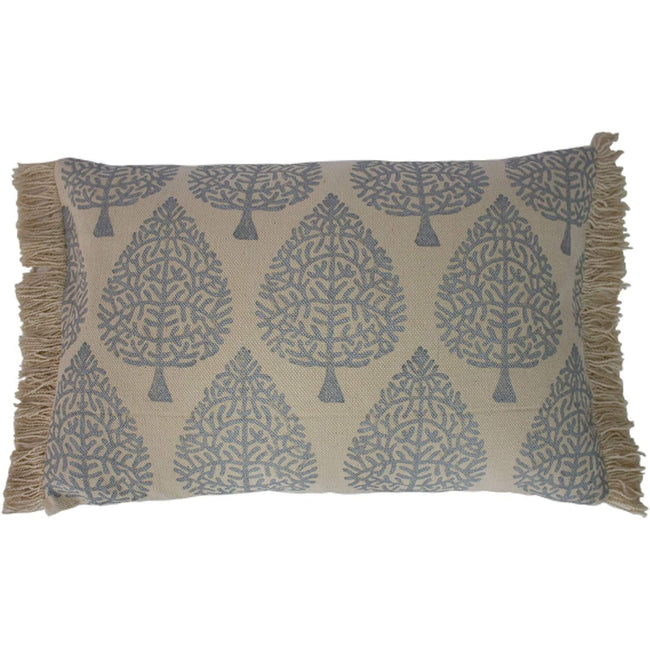 Silver-Gray - Front - Riva Home Tulsa Leaf Print Cushion Cover