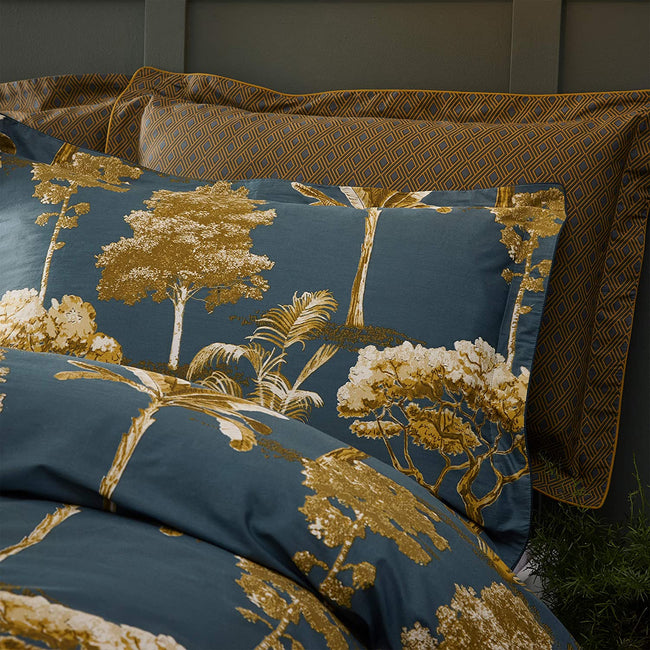 Blue - Side - Paoletti Arboretum Pillowcase (Pack of 2)