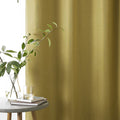 Ochre Yellow - Side - Furn Moon Eyelet Curtains